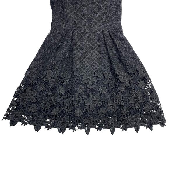 COMPTOIR DES COTONNIERS Lace Black Fit & Flare Dress Sz XXS - Picture 10 of 15